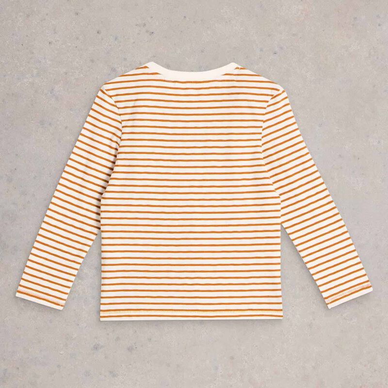 White Stuff LS Bear Stripe Graphic Tee image number 1